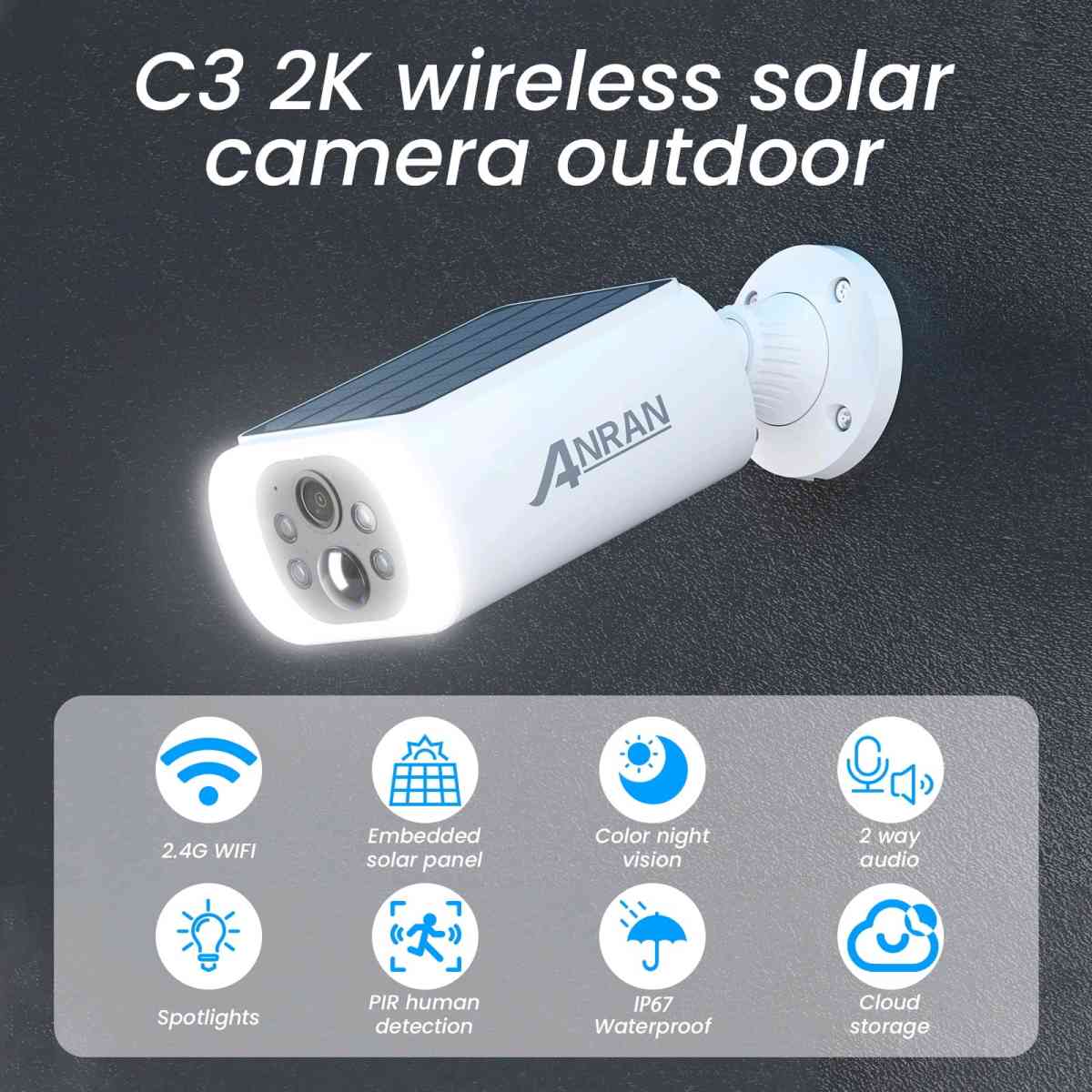 ANRAN Solar outdoor Wireless camera