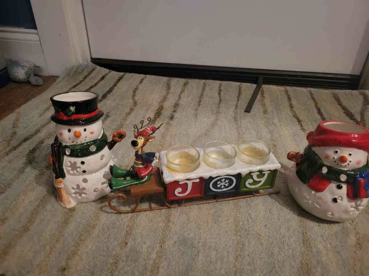 Christmas candle holders