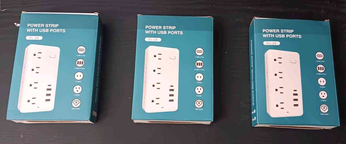 10FT EL28 POWER STRIP WITH USB PORTS