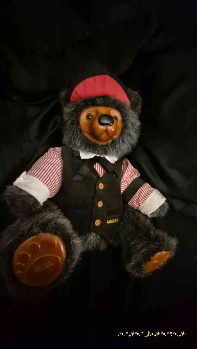 Robert Raikes Wooden Face Bear Limited Edition 8599 Vintage