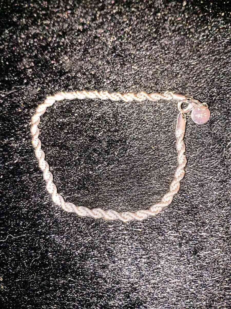 925 sterling silver twisted rope bracelet
