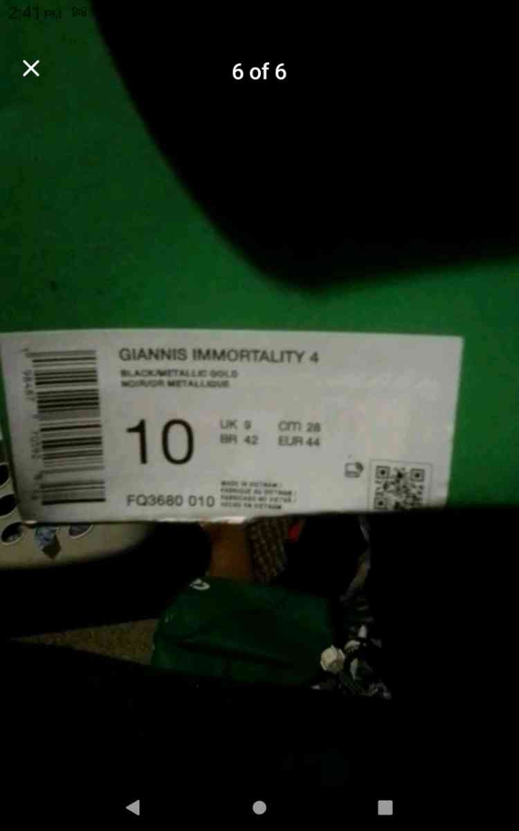 Nike Giannis Immortality 4 Size 10 Men