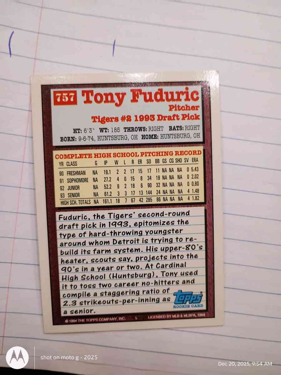 Tony Fuduric card 757