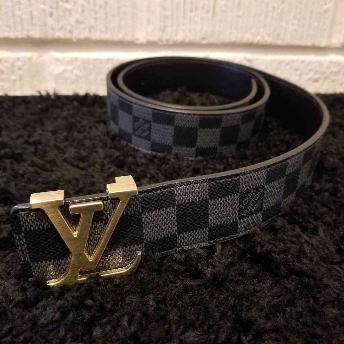 Designer LV Belt Black