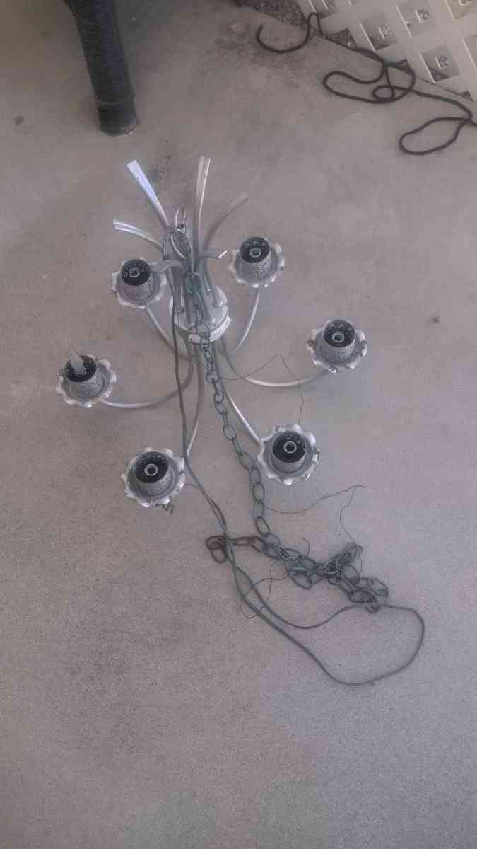 SILVER CIELING CHANDILIER CANDELABRO PLATIADO