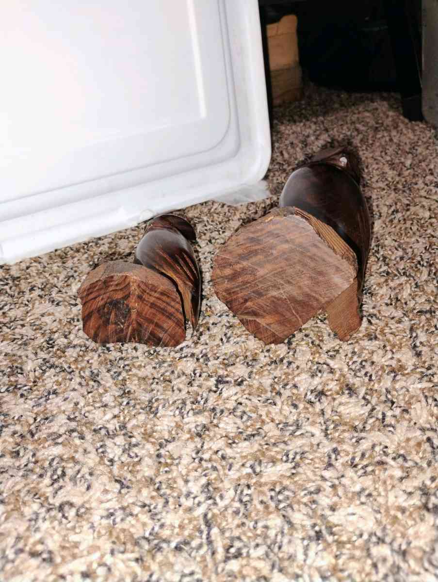 pair of hand carved MCM ironwood owls FROM Mexico