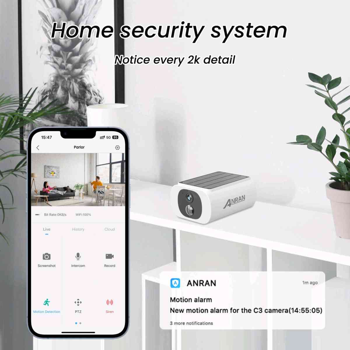 ANRAN Solar Security Cameras Wireless Outdoor