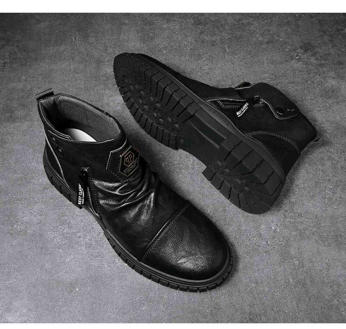 pu Leather Comfortable fashion mens boots size 43 and 44