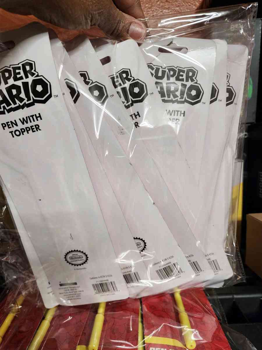 Mario Pens with Topper