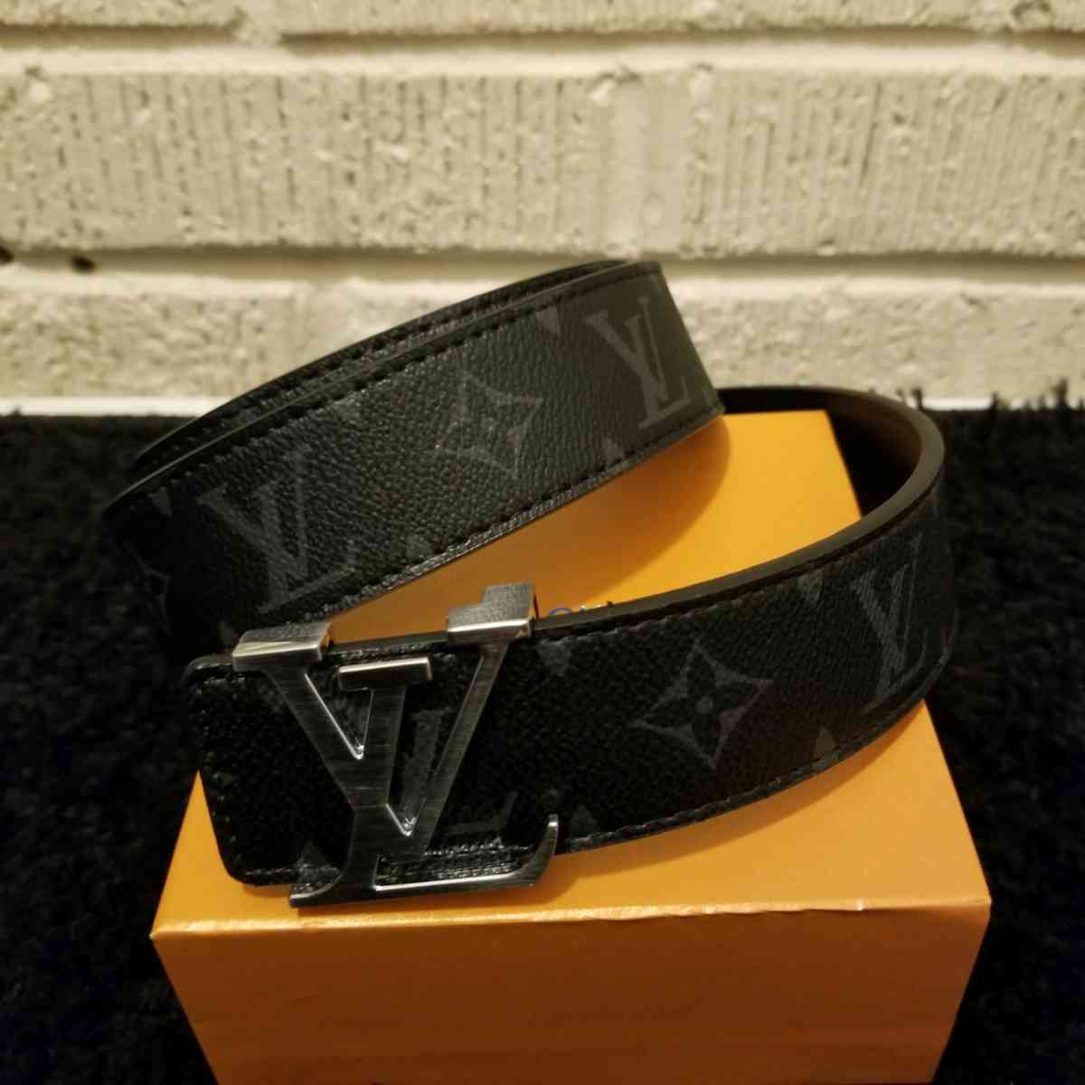 LV Belt with Silver Buckle