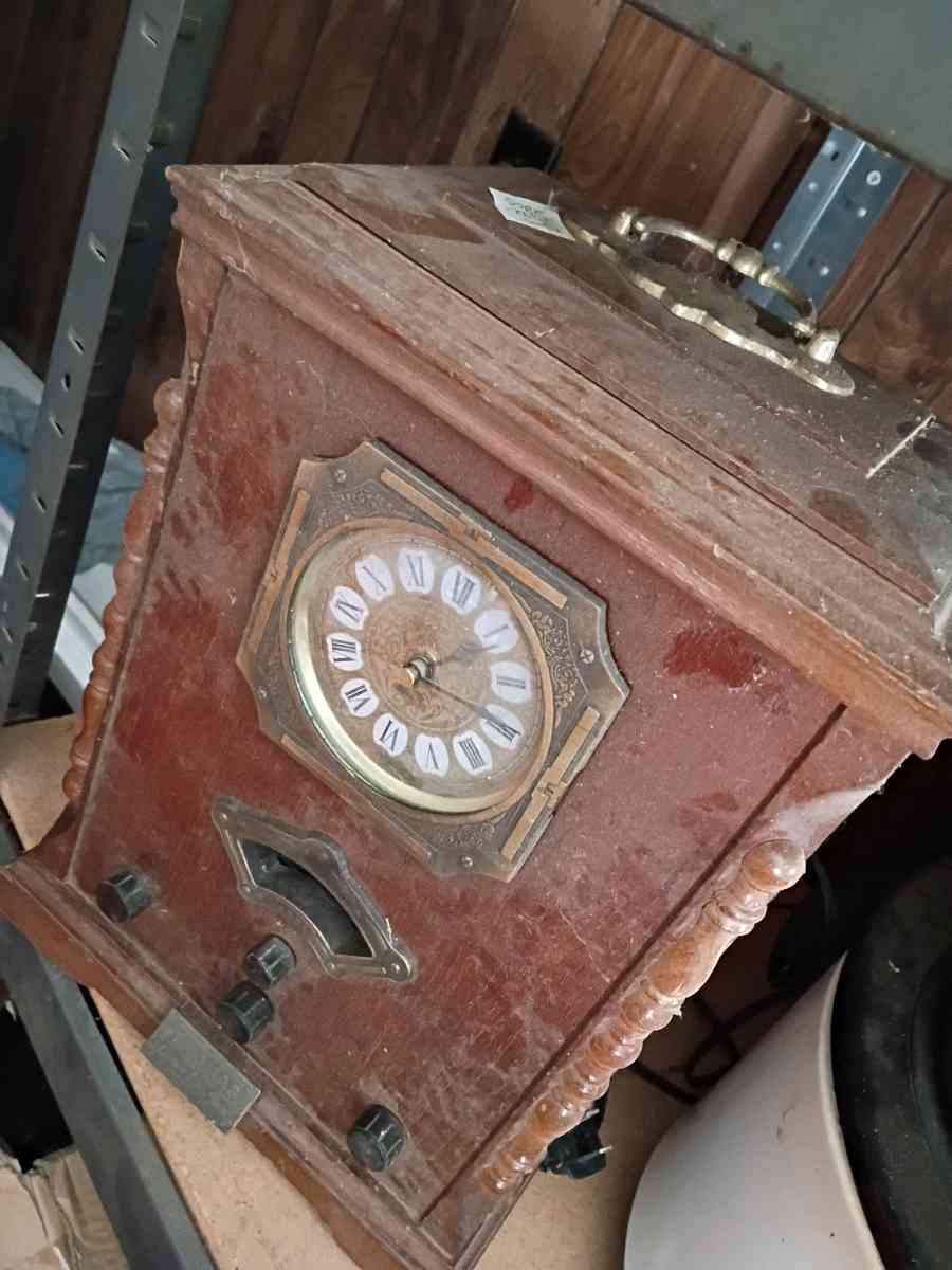 Antique Clock And Radio