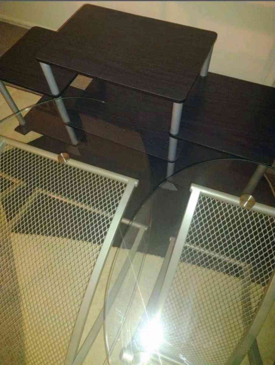 glass coffee table set TV stand included