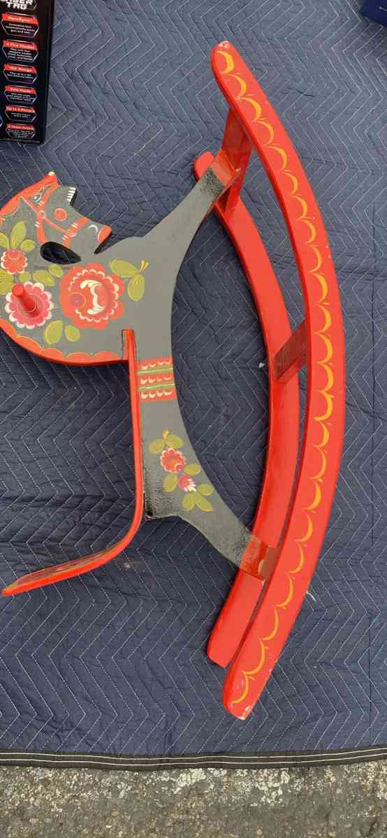 toddler wooden rocking horse