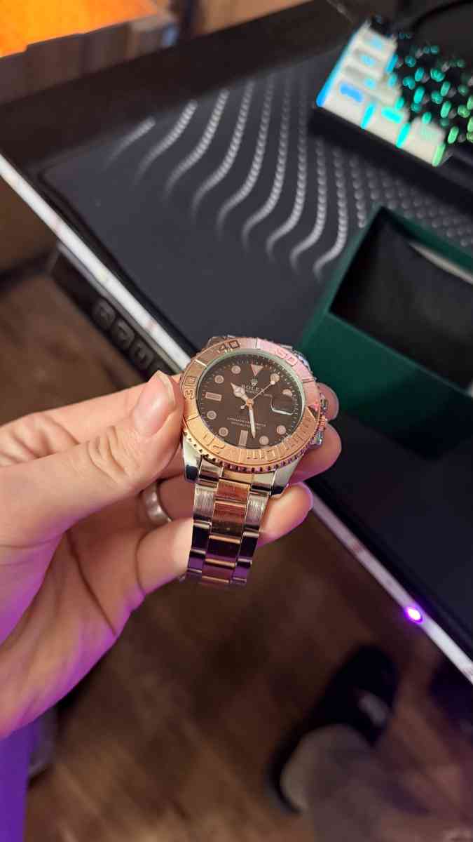 Rose Gold Watch Brown Dial