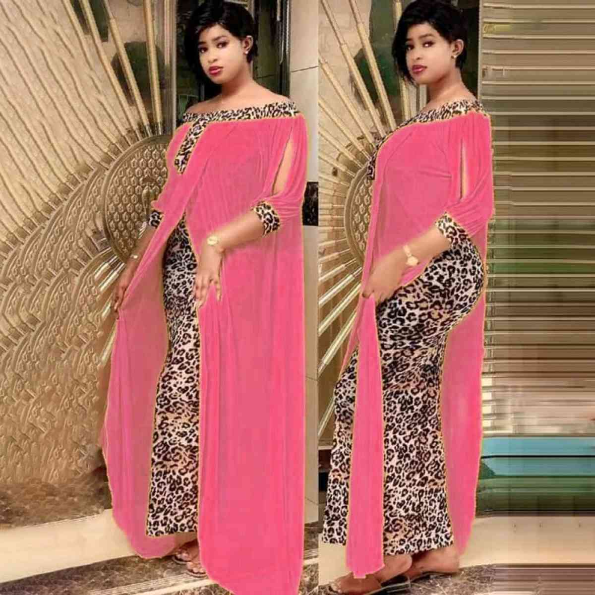 Sexy leopard printed Dashiki African Maxi Women Dress