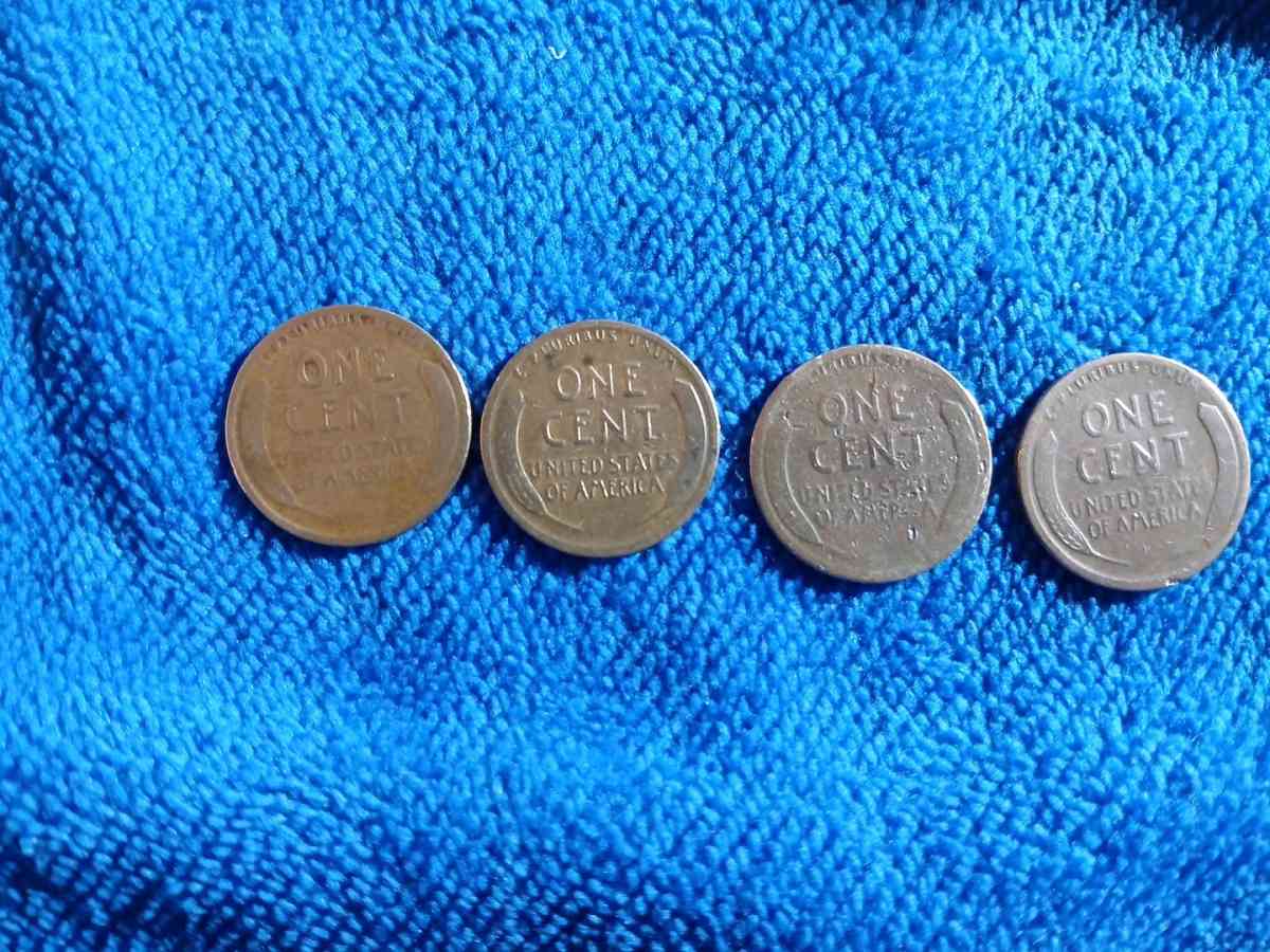 lot of 4 Lincoln wheat pennies