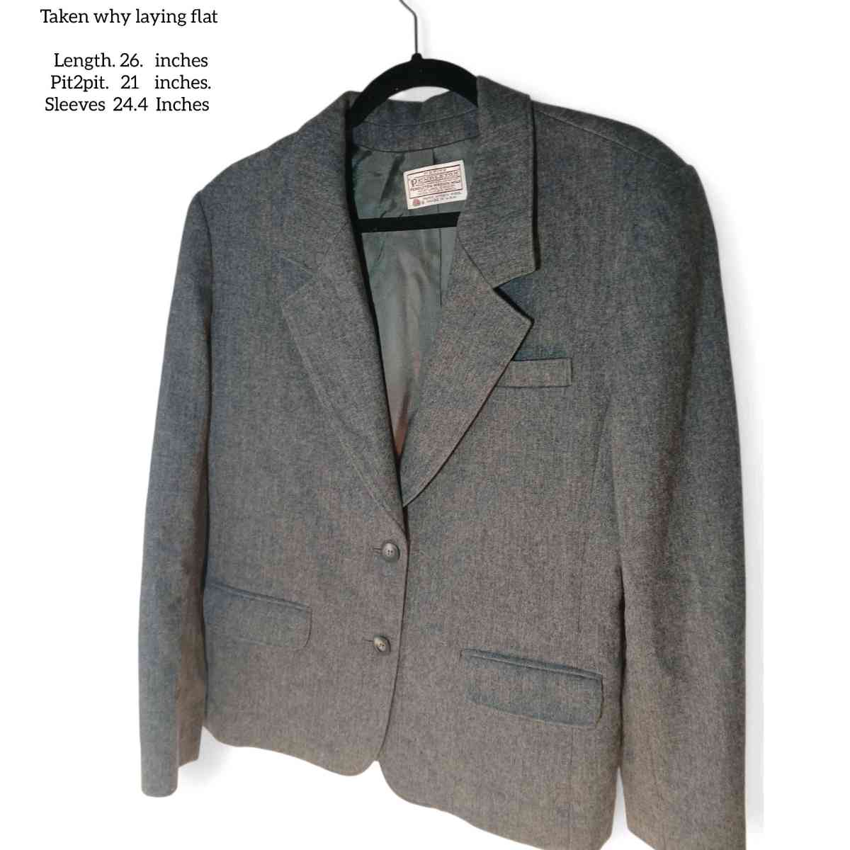 vintage size 16 Pendleton grey skirt suit 100 virgin wool