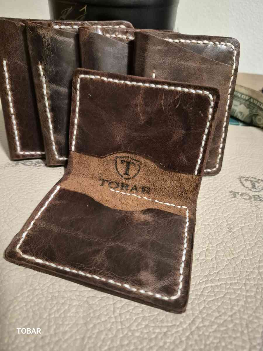 leather wallet rustic style