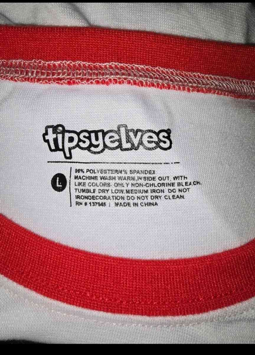 Holiday Graphic Raglan Shirt  Team Santa  Tipsy Elves Unisex