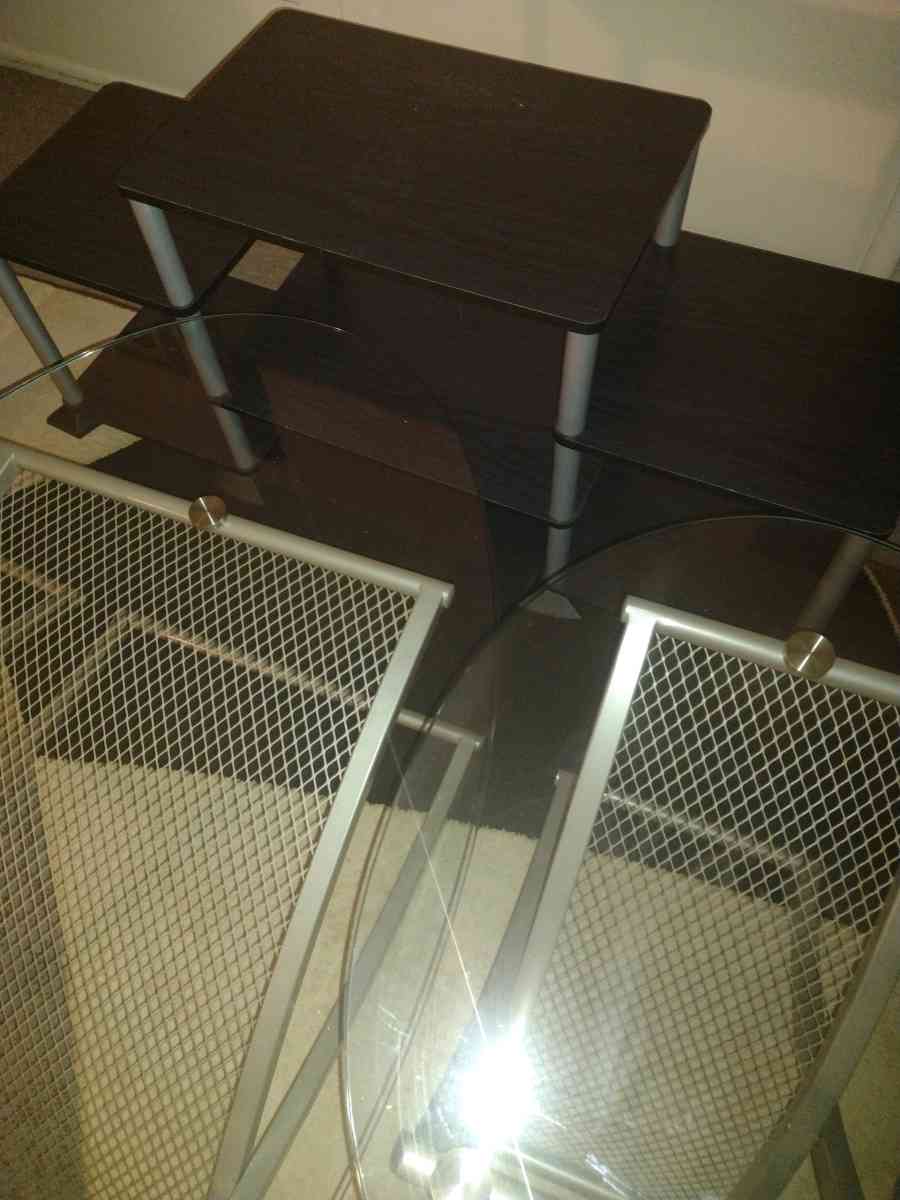 Glass living room set TV stand included