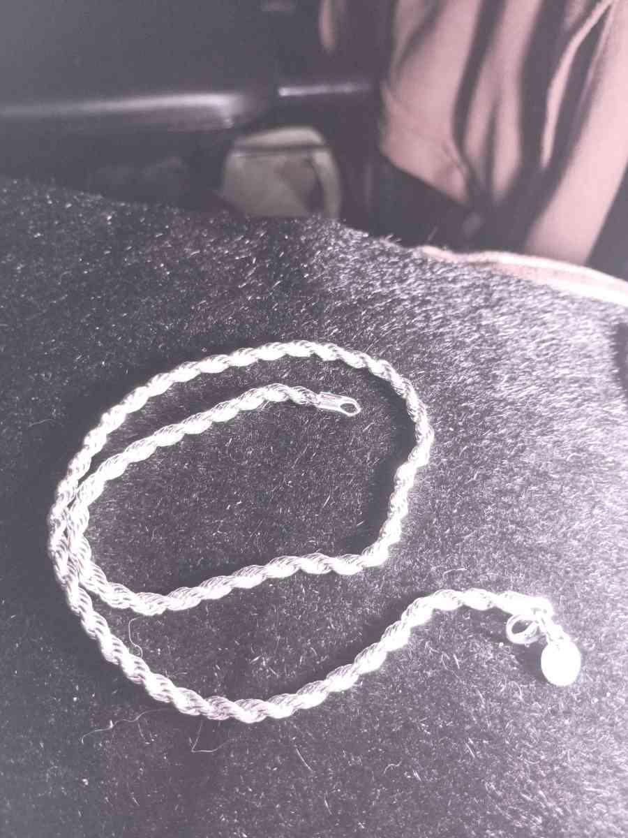 925 sterling silver twisted rope bracelet