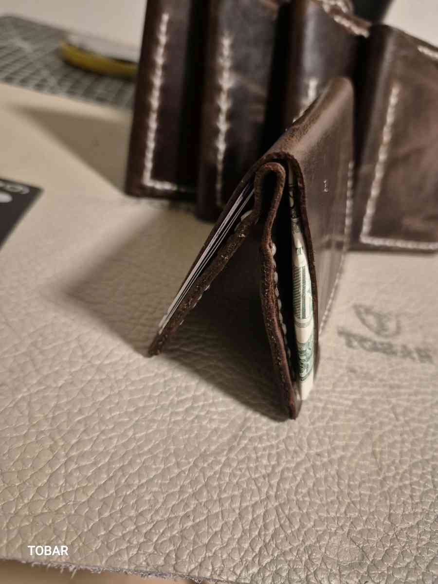 leather wallet rustic style