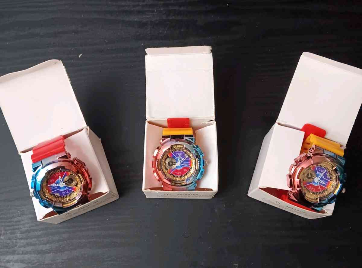 MULTI COLOR CROME WATCHES