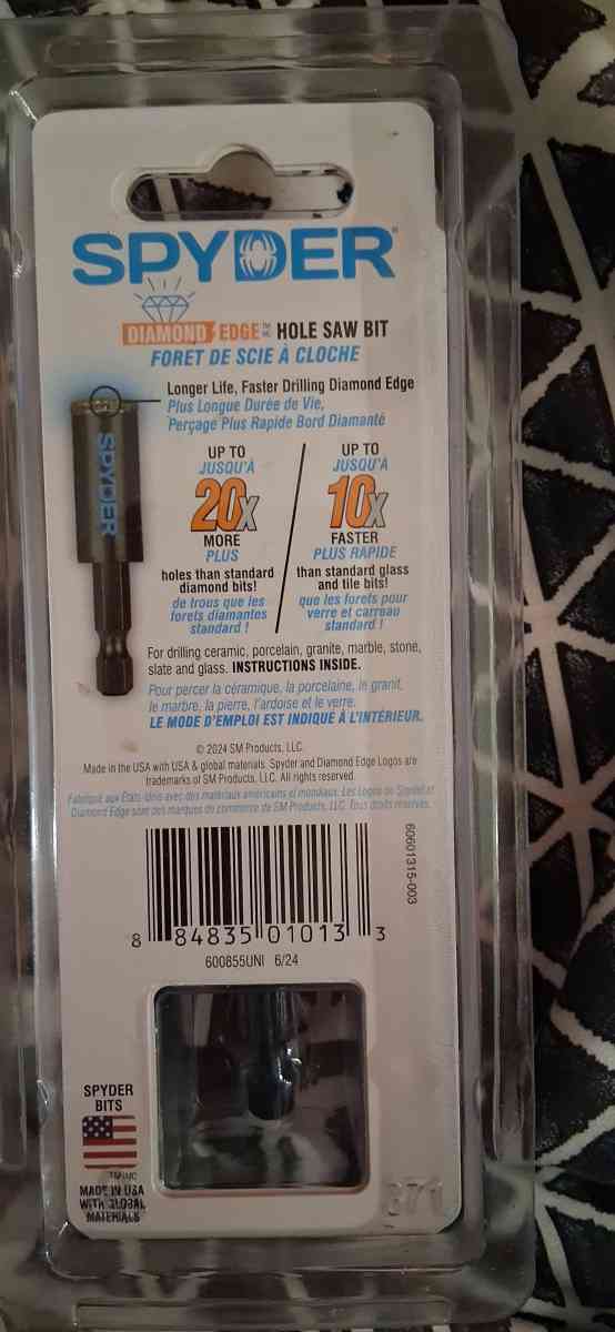 spyder Diamond edge hole saw