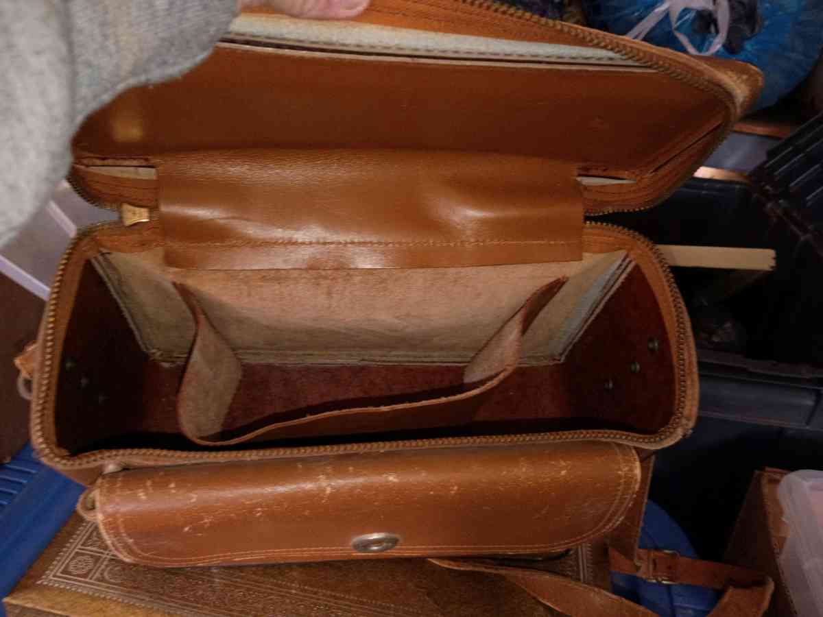 Antique Camera Bag and A War OutFit And Old Picture