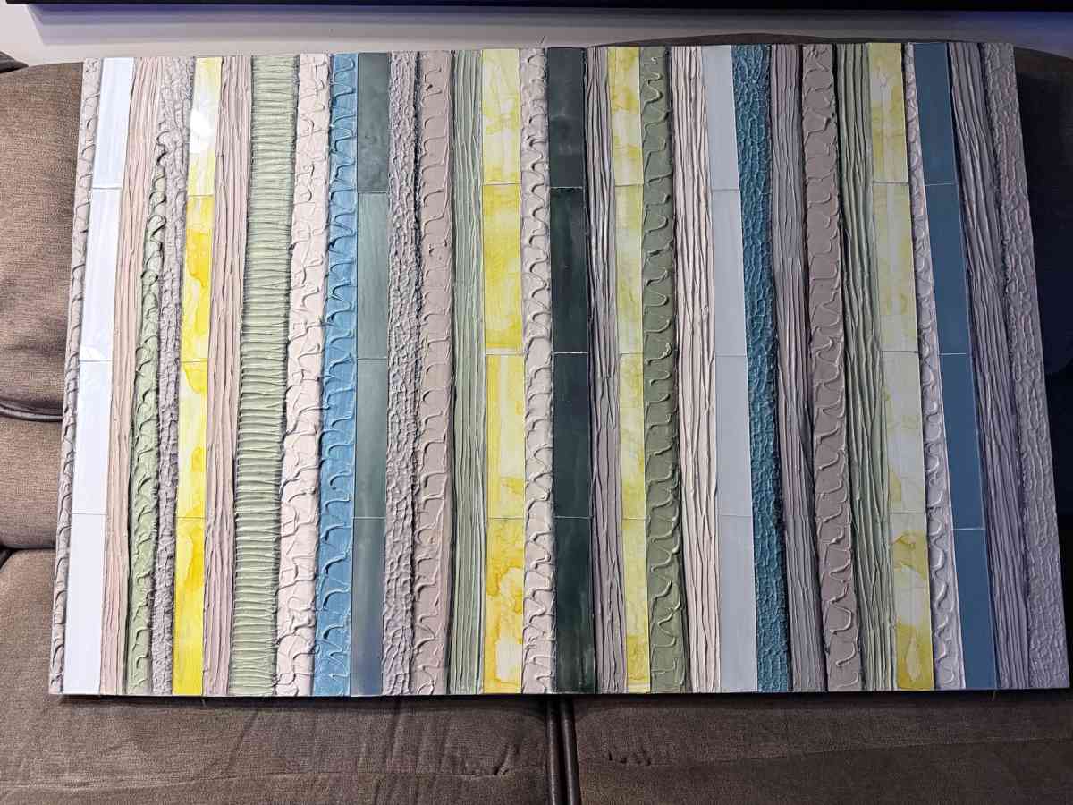 Modern Textured Abstract Wall Art  Large MultiColor Canvas