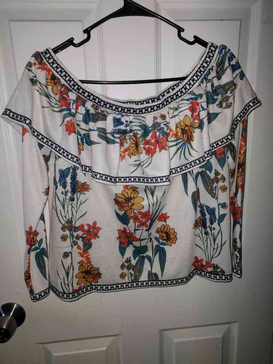 Floral off the shoulder top