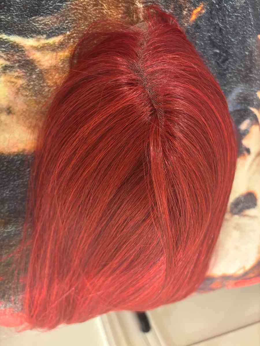 Red lace frontal wig
