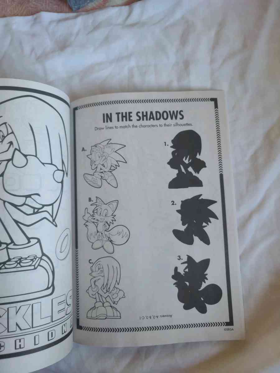 Sonic and Hedgehog activity and coloring book