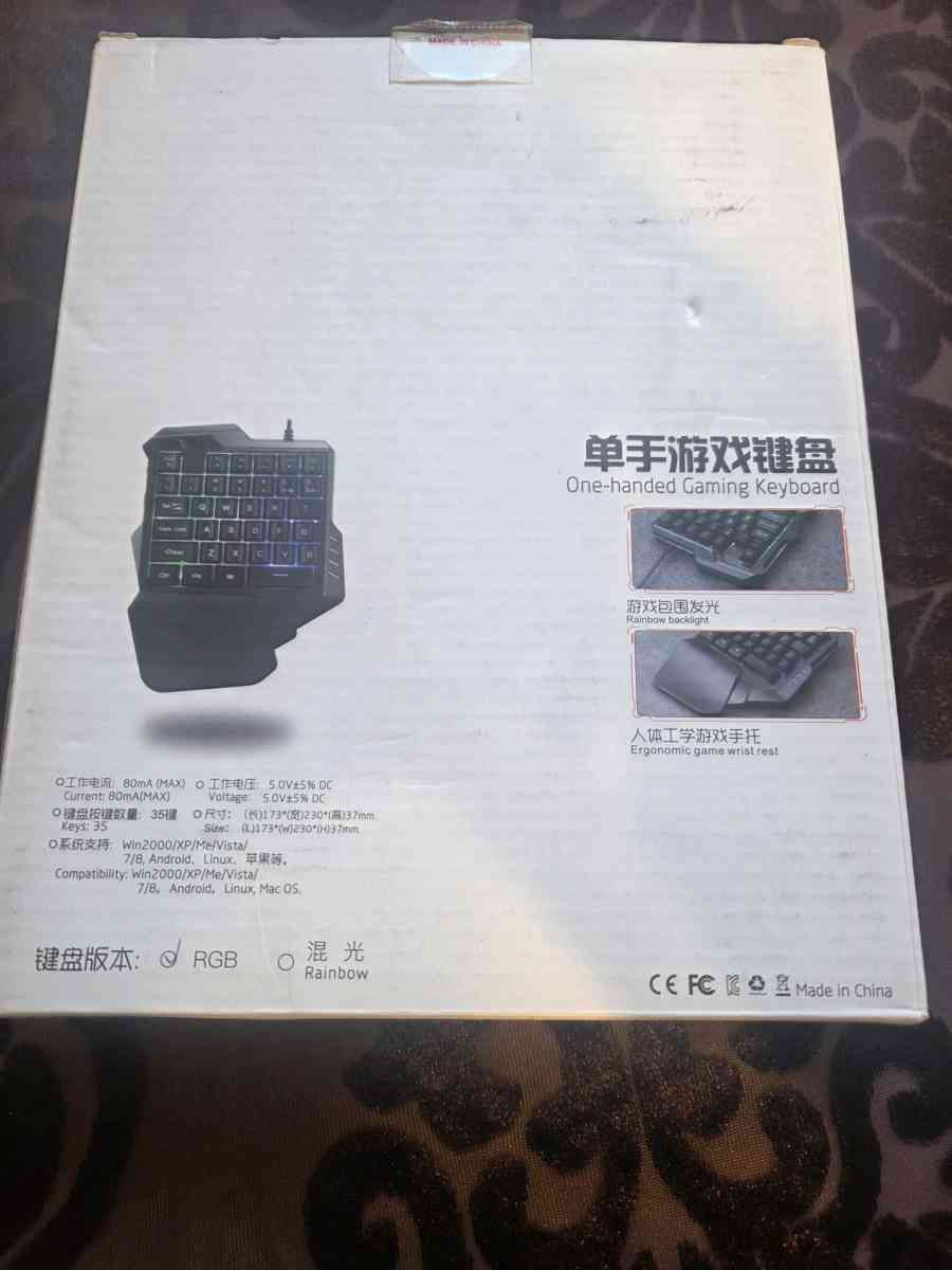 one handed gaming keyboard