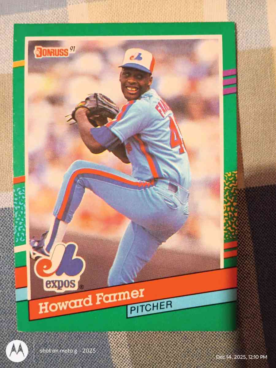 Howard Farmer Baseball Card