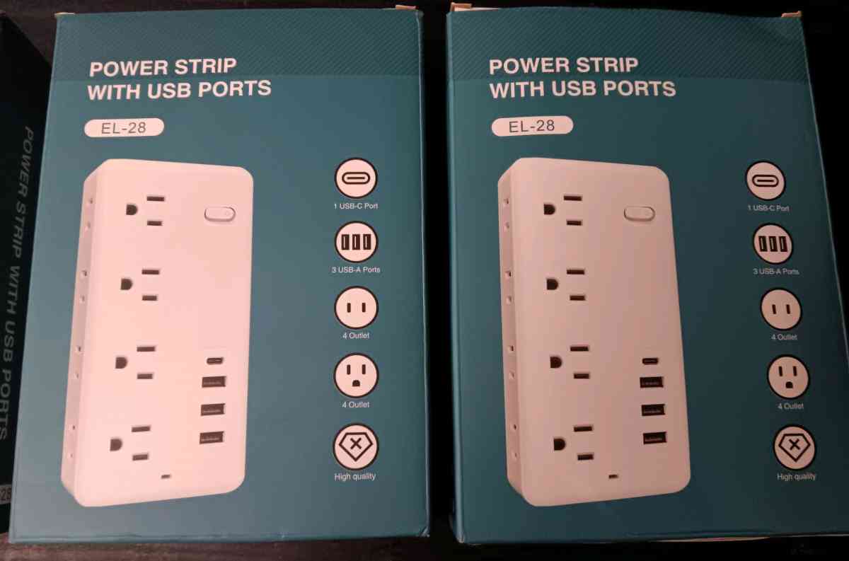 10FT EL28 POWER STRIP WITH USB PORTS