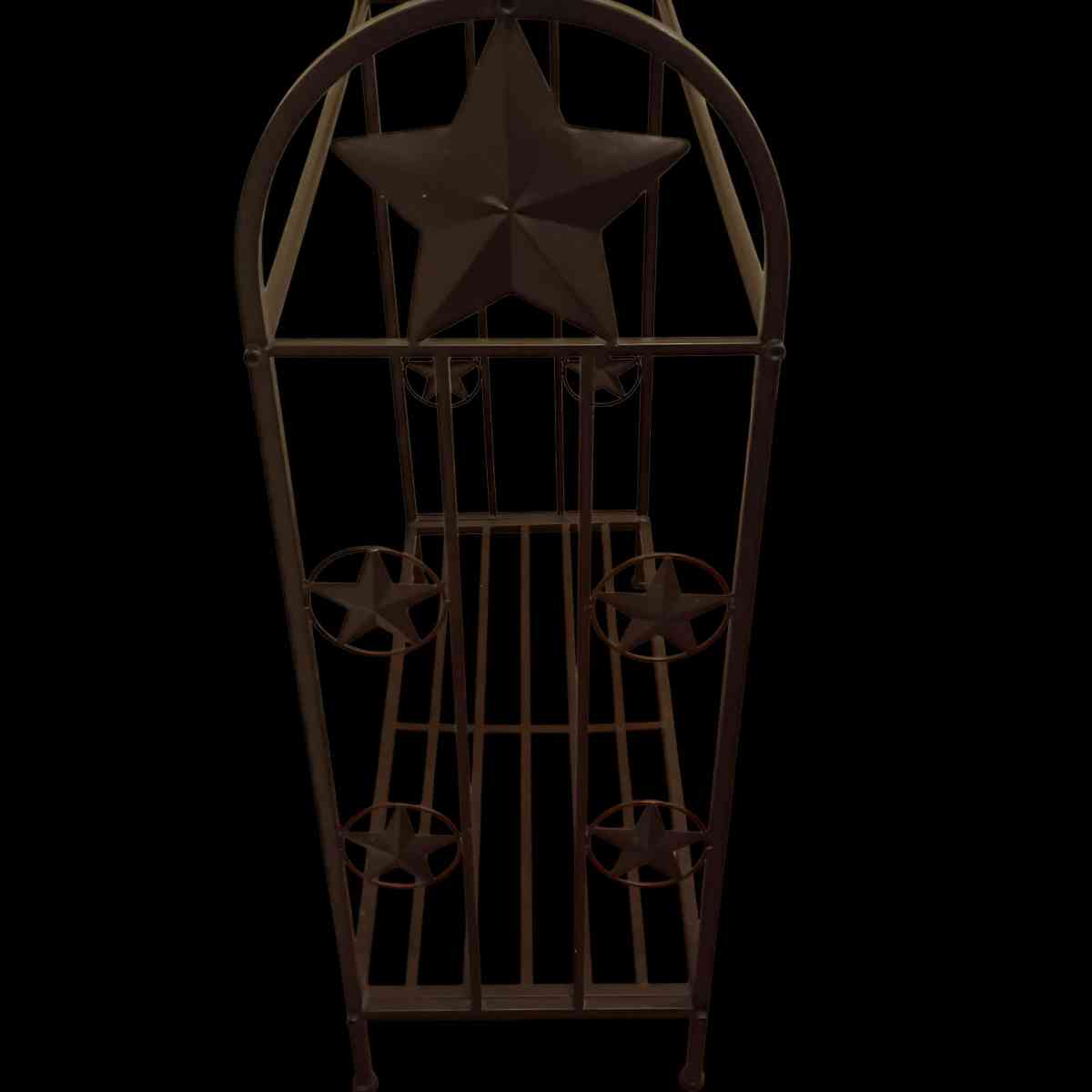 Rustic Metal Quilt Rack 3Tier Display Stand Western Star Tex