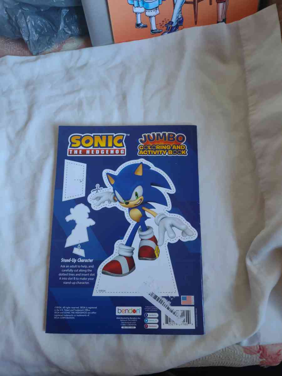 Sonic and Hedgehog activity and coloring book