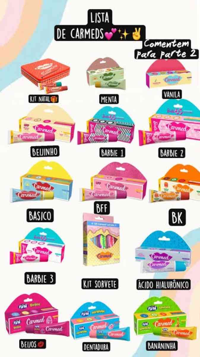 CHOOSE YOUR CARMED LIP BALM COLLECTION  FROM BRAZIL