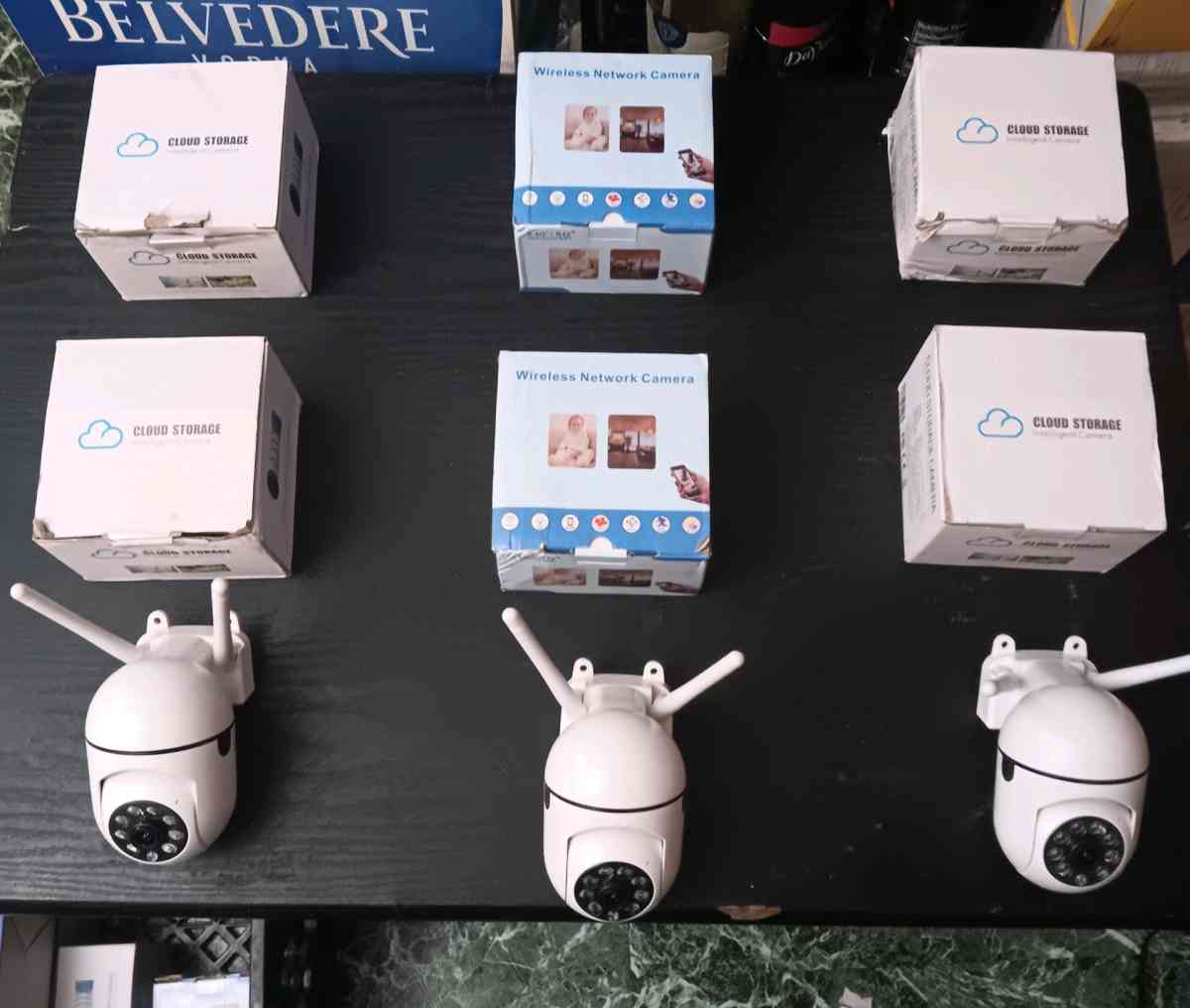 WIRELESS NETWORK ROTATIONAL SECURITY CAMERAS