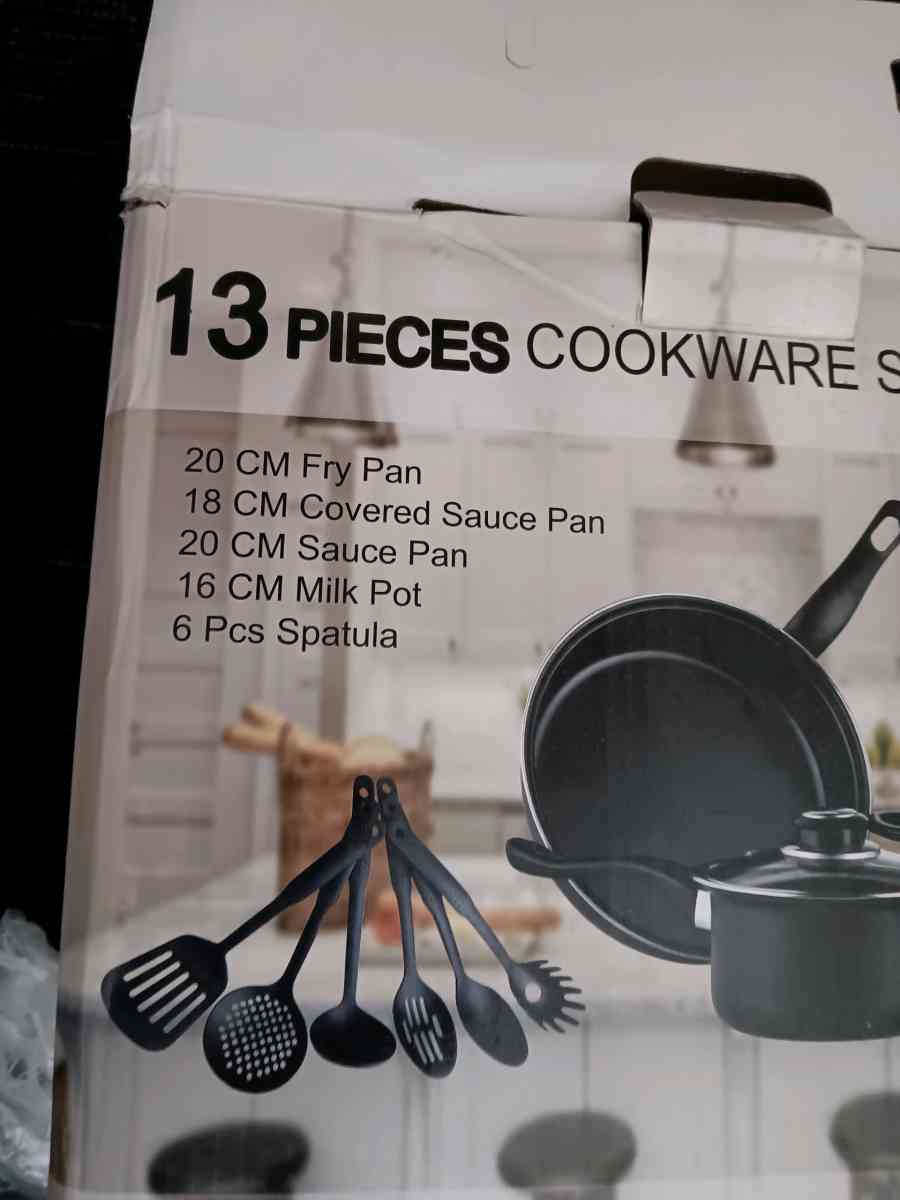 13PC SMALL COOKWEAR SET WITH UTENSILS