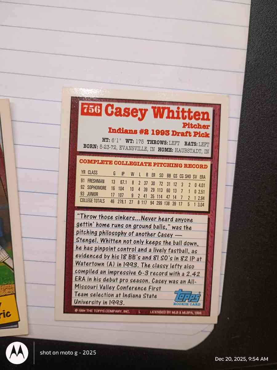Casey Whiten card 756
