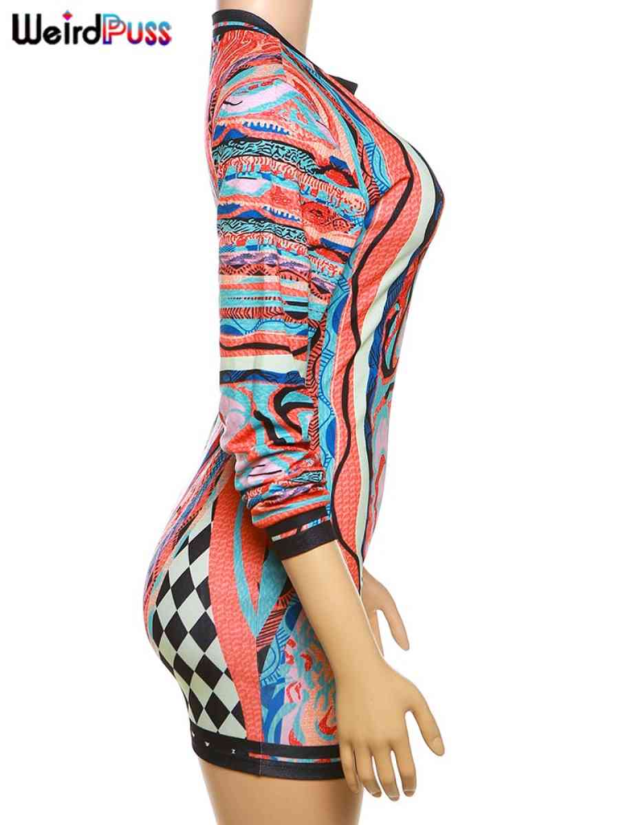 colorful Prints Women Sexy Fashion Dress size small medium l