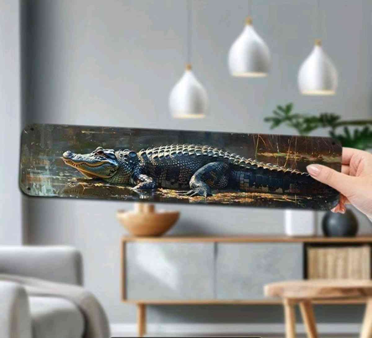 Metal  Alligator Wall Decor