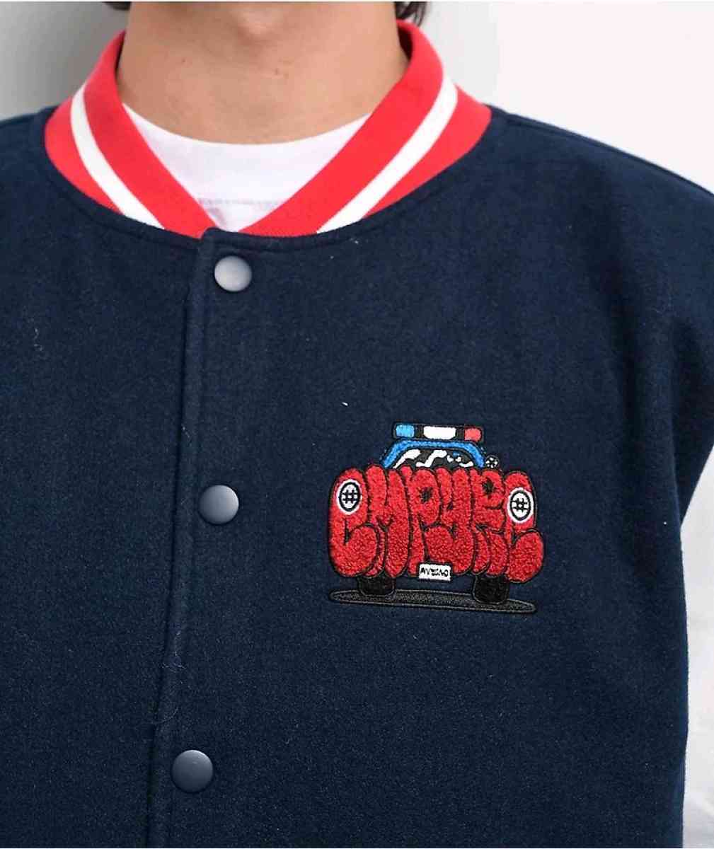 Empyre Brick Navy  White Varsity Jacket