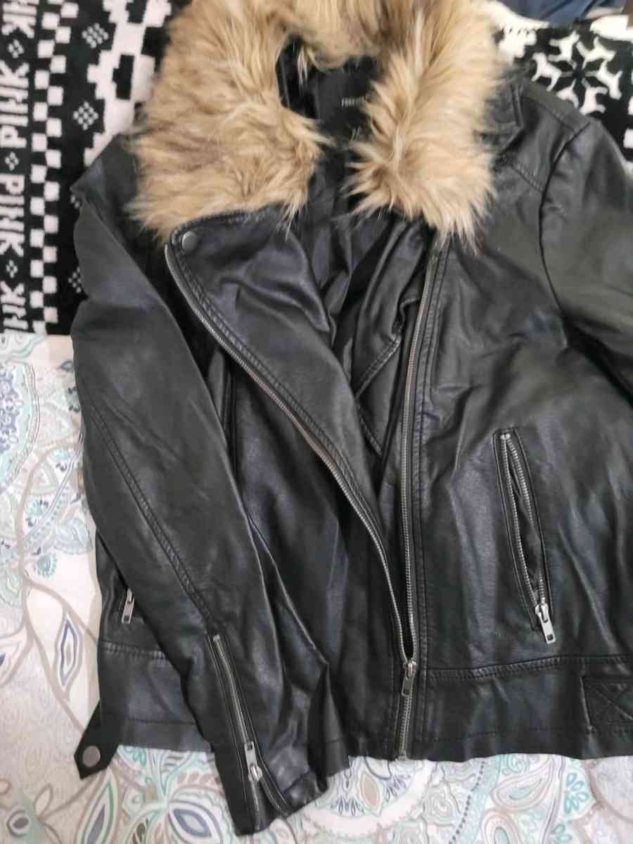 Forever 21 leather coat Ox