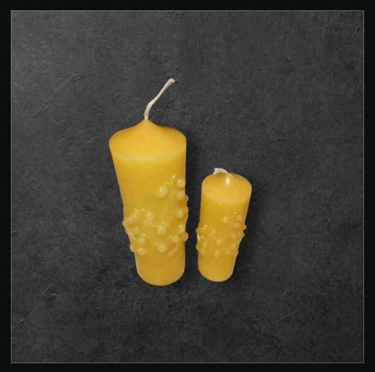 Yellow Floral Candles