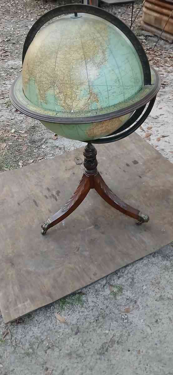 1920s Rand McNally 18 inch Terrestrial Globe