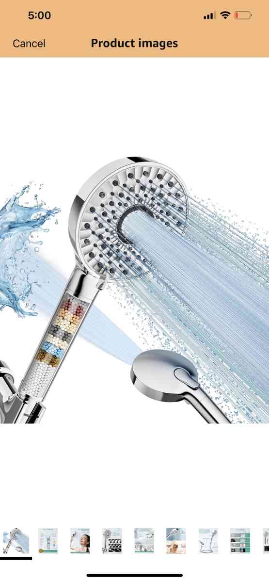 Filtered Shower Head with Handheld