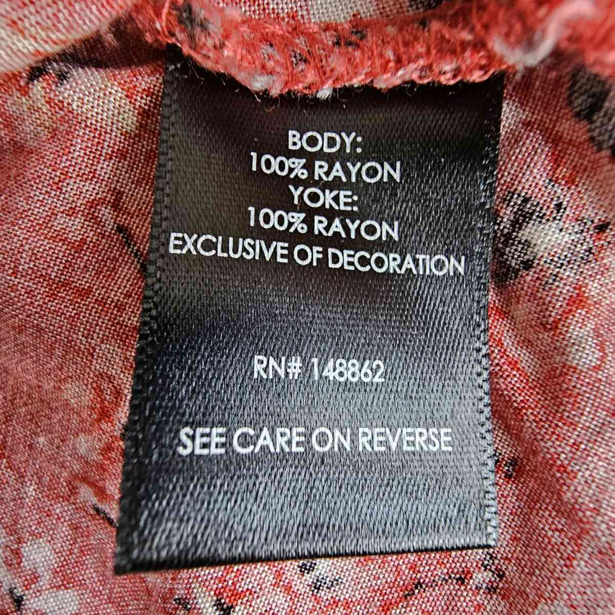 Torrid Size 1 Boho Orange Red Floral Top with Bell Sleeves